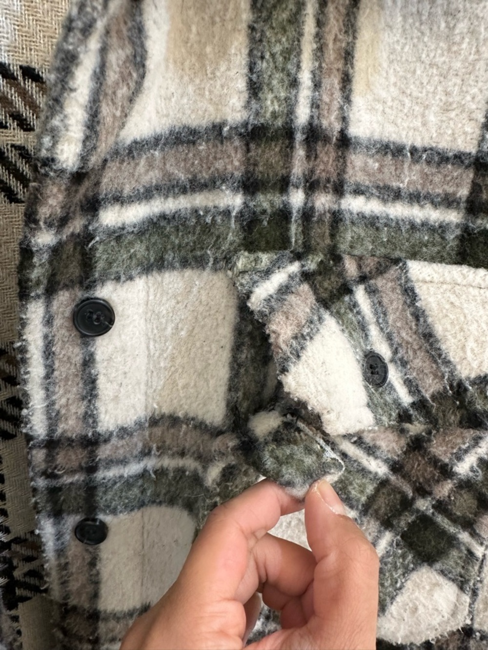 Plaid Long Shacket - Picture 3 of 3